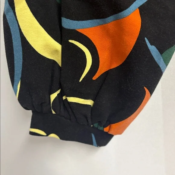 Boden Naomi Mod Print Jersey Dress Black Multi Size 4 - Picture 5 of 7